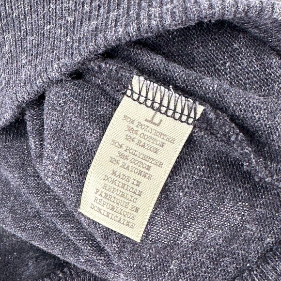 ALTERNATIVE Hoodie Womens L EARTH Sweatshirt Marled Elbow Sleeve Pullover Gray - Picture 9 of 12